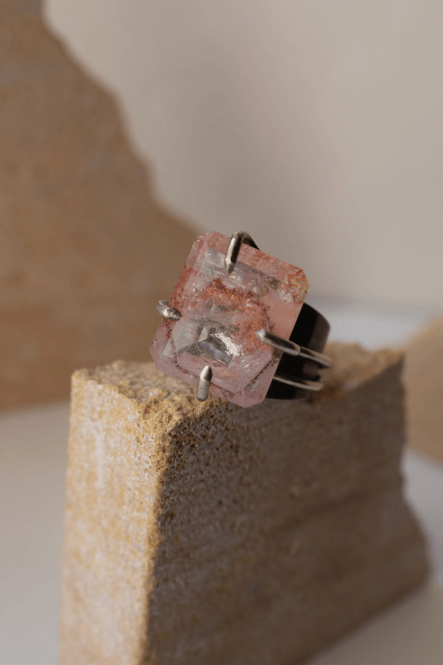 Bague Quartz à Hématite 
