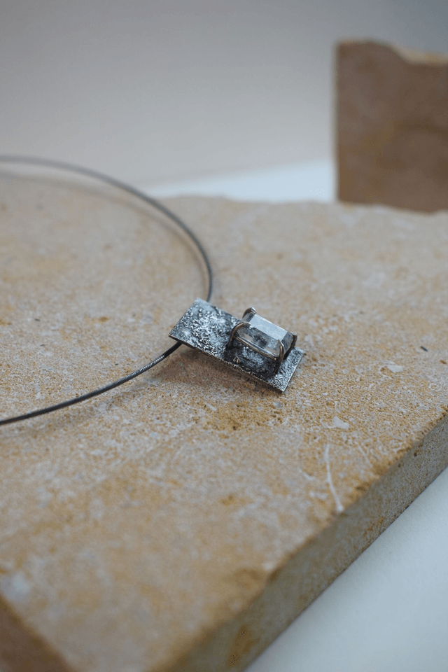 Pendentif Quartz à Fluorite 