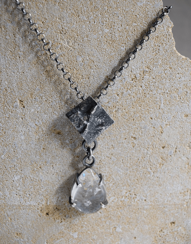 Pendentif Quartz à Marcassite 